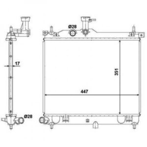 Radiateur Refroidissement Du Moteur 447 X 351 X 17 De 2007 Jusqu'à la phase suivante - Pièces auto Maroc