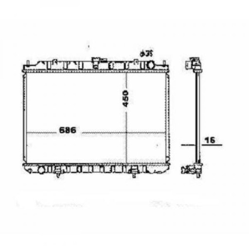 Radiateur Refroidissement Du Moteur 450 X 690 De 2003 À 2007 - Pièces auto Maroc