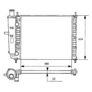 Radiateur Refroidissement Du Moteur 475 X 414 Pour Boite Manuelle De 1995 À 1999 - Pièces auto Maroc