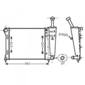 Radiateur Refroidissement Du Moteur 480 X 390 X 16 - Pièces auto Maroc