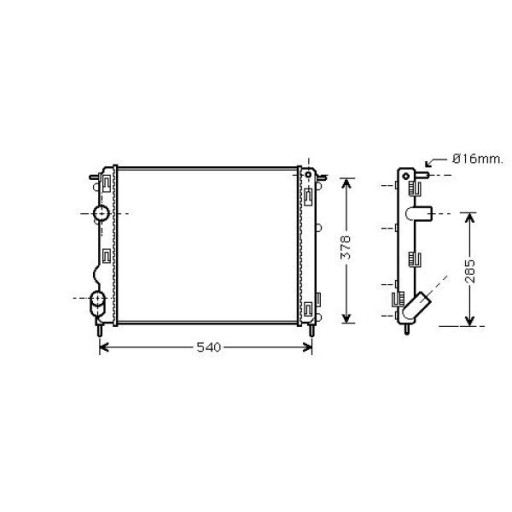 Radiateur Refroidissement Du Moteur 480 X 414 X 28 - Pièces auto Maroc