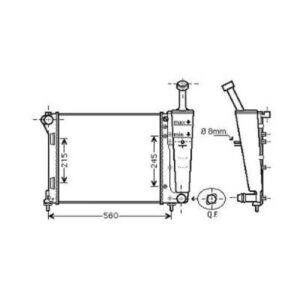 Radiateur Refroidissement Du Moteur 480 X 415 X 18 - Pièces auto Maroc