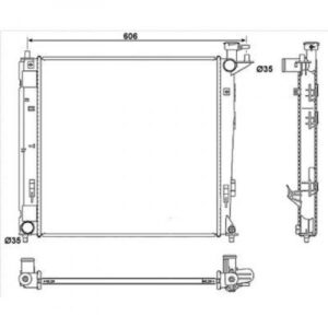 Radiateur, Refroidissement Du Moteur 480 X 485 De 2010 Jusqu'à la phase suivante - Pièces auto Maroc