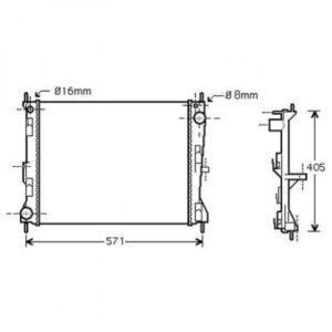 Radiateur Refroidissement Du Moteur 494 X 403 X 18 De 2003 Jusqu'à la phase suivante - Pièces auto Maroc