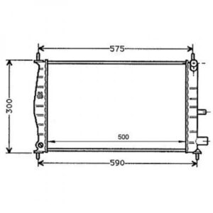 Radiateur Refroidissement Du Moteur 500 X 300 Pour Boite Manuelle De 1996 À 2002 - Pièces auto Maroc