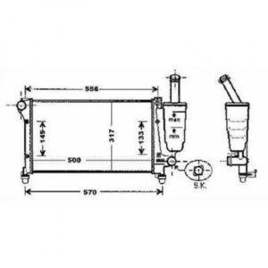 Radiateur Refroidissement Du Moteur 500 X 317 X 18 De 2004 Jusqu'à la phase suivante - Pièces auto Maroc