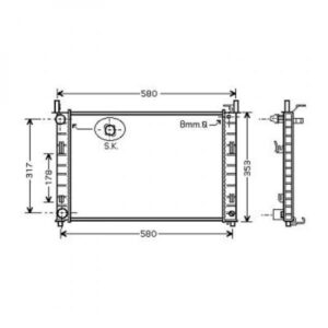 Radiateur Refroidissement Du Moteur 500 X 356 X 26 Pour Boite Manuelle De 2002 Jusqu'à la phase suivante - Pièces auto Maroc