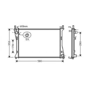Radiateur Refroidissement Du Moteur 500 X 358 Pour Boite Manuelle De 2004 Jusqu'à la phase suivante - Pièces auto Maroc