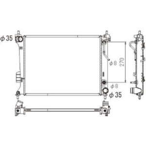 Radiateur Refroidissement Du Moteur 500 X 375 X 16 - Pièces auto Maroc