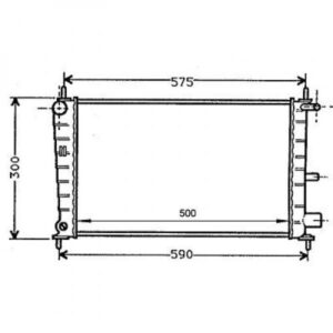 Radiateur Refroidissement Du Moteur 502 X 305 X 28 Pour Boite Manuelle De 1996 À 2000 - Pièces auto Maroc
