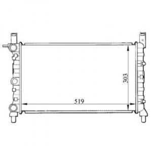 Radiateur Refroidissement Du Moteur 519 X 303 Pour Boite Manuelle De 1993 Jusqu'à la phase suivante - Pièces auto Maroc