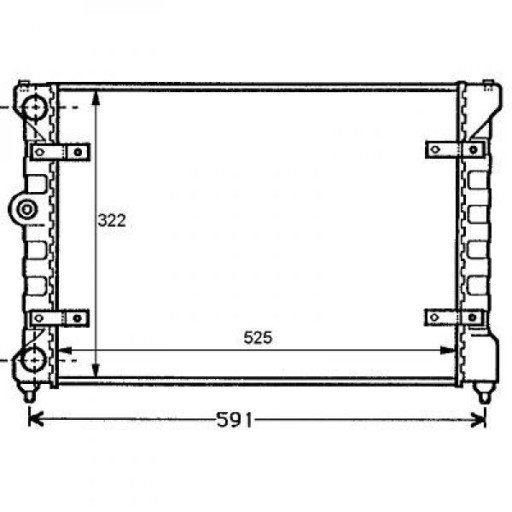 Radiateur Refroidissement Du Moteur 525 X 322 De 1995 À 1999 - Pièces auto Maroc