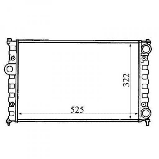 Radiateur Refroidissement Du Moteur 525 X 322 Pour Boite Manuelle De 1993 À 1999 - Pièces auto Maroc