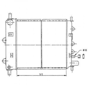Radiateur Refroidissement Du Moteur 525 X 370 De 1990 À 1999 - Pièces auto Maroc