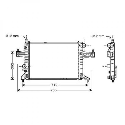 Radiateur Refroidissement Du Moteur 540 X 350 Boite Auto De 2000 À 2003 - Pièces auto Maroc