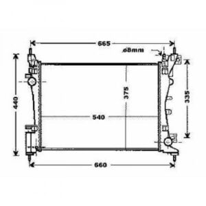Radiateur Refroidissement Du Moteur 540 X 375 Pour Boite Manuel De 2007 Jusqu'à la phase suivante - Pièces auto Maroc