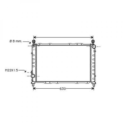Radiateur Refroidissement Du Moteur 545 X 358 Pour Boite Manuelle De 1994 À 1996 - Pièces auto Maroc