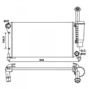 Radiateur Refroidissement Du Moteur 550 X 317 X 18 - Pièces auto Maroc