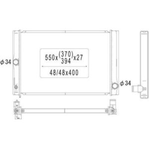 Radiateur Refroidissement Du Moteur 550 X 370 X 27 - Pièces auto Maroc