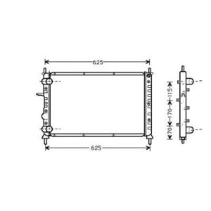Radiateur Refroidissement Du Moteur 556 X 394 Pour Boite Manuelle De 1998 À 2004 - Pièces auto Maroc