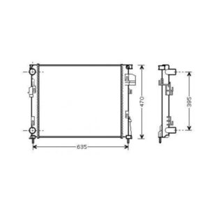 Radiateur Refroidissement Du Moteur 560 X 469 X 28 - Pièces auto Maroc