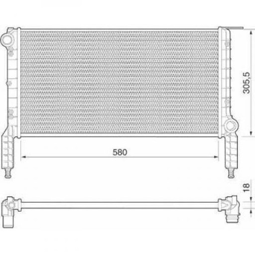 Radiateur Refroidissement Du Moteur 580 X 305 X 16 Pour Boite Manuelle De 2001 À 2005 - Pièces auto Maroc