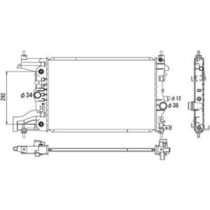 Radiateur Refroidissement Du Moteur 580 X 395 X 16 - Pièces auto Maroc