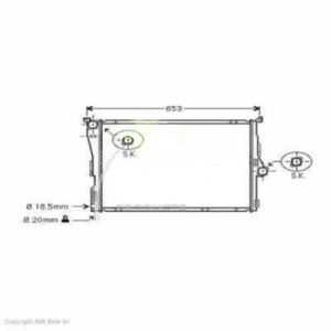 Radiateur, Refroidissement Du Moteur 580 X 495 X 30 Pour Boite Auto De 2004 Jusqu'à la phase suivante - Pièces auto Maroc