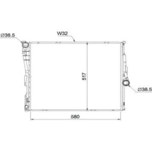 Radiateur Refroidissement Du Moteur 580 X 496 X 32 - Pièces auto Maroc