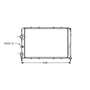 Radiateur Refroidissement Du Moteur 585 X 398 Pour Boite Manuelle De 1995 Jusqu'à la phase suivante - Pièces auto Maroc