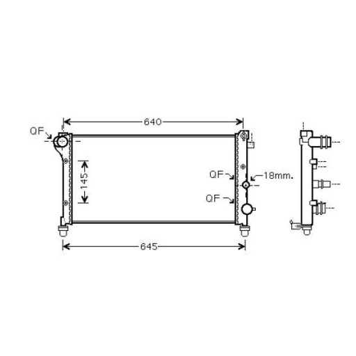 Radiateur Refroidissement Du Moteur 590 X 317 X 18 - Pièces auto Maroc