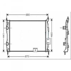 Radiateur Refroidissement Du Moteur 590 X 451 X 18 - Pièces auto Maroc
