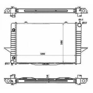 Radiateur Refroidissement Du Moteur 591 X 390 De 1999 À 2000 - Pièces auto Maroc