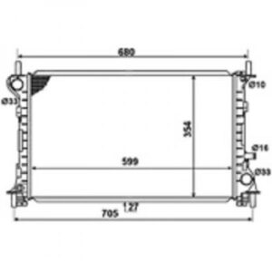 Radiateur, Refroidissement Du Moteur 600 X 358 De 1998 Jusqu'à la phase suivante - Pièces auto Maroc