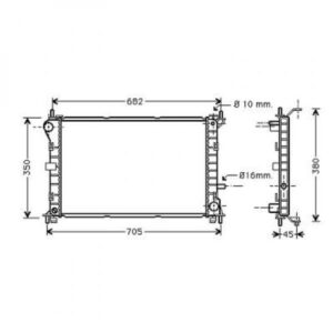 Radiateur Refroidissement Du Moteur 600 X 358 Pour Boite Manuelle De 1998 À 2004 - Pièces auto Maroc