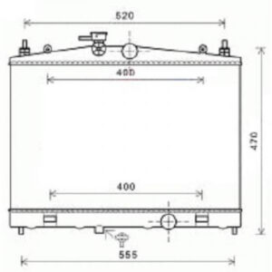 Radiateur, Refroidissement Du Moteur 600 X 380 De 2010 Jusqu'à la phase suivante - Pièces auto Maroc