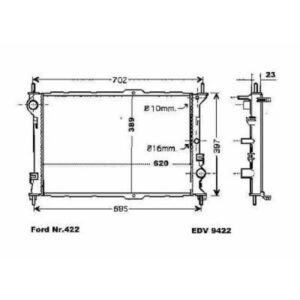 Radiateur Refroidissement Du Moteur 620 X 390 X 23 Pour Boite Manuelle De 2002 À 2013 - Pièces auto Maroc