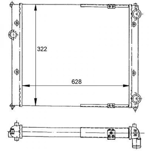 Radiateur Refroidissement Du Moteur 626 X 322 Pour Boite Manuelle De 1993 À 1999 - Pièces auto Maroc