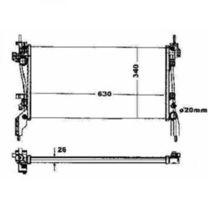 Radiateur Refroidissement Du Moteur 630 X 340 Pour Boite Manuel De 2007 Jusqu'à la phase suivante - Pièces auto Maroc