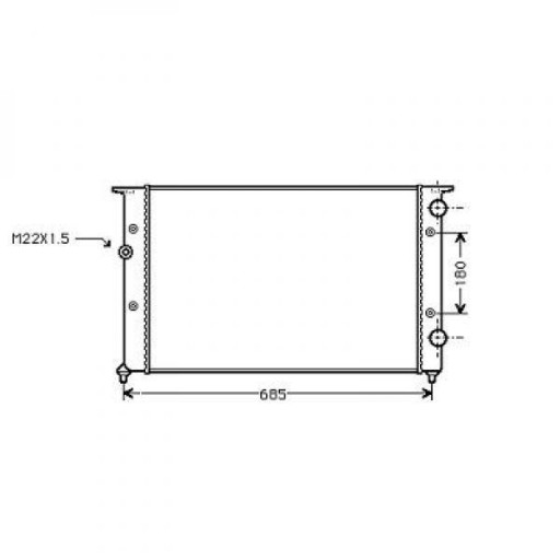 Radiateur Refroidissement Du Moteur 630 X 377 De 1991 À 1993 - Pièces auto Maroc
