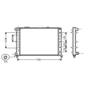 Radiateur Refroidissement Du Moteur 658 X 414 De 1998 À 2000 - Pièces auto Maroc