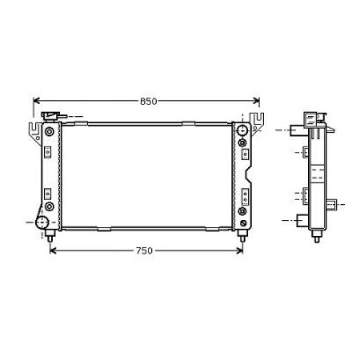 Radiateur Refroidissement Du Moteur 664 X 375 Pour Boite Auto De 1996 À 2001 - Pièces auto Maroc