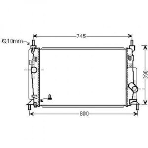 Radiateur Refroidissement Du Moteur 670 X 365 X 25 De 2009 Jusqu'à la phase suivante - Pièces auto Maroc