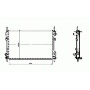 Radiateur Refroidissement Du Moteur 670 X 380 X 26 De 2000 Jusqu'à la phase suivante - Pièces auto Maroc