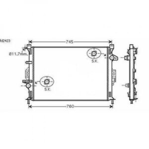 Radiateur Refroidissement Du Moteur 670 X 460 X 14 Pour Boite Manuel De 2007 Jusqu'à la phase suivante - Pièces auto Maroc
