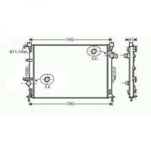 Radiateur Refroidissement Du Moteur 670 X 460 X 19 Pour Boite Manuel De 2007 Jusqu'à la phase suivante - Pièces auto Maroc