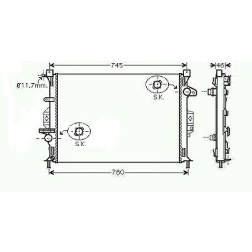 Radiateur Refroidissement Du Moteur 670 X 470 Pour Boite Manuel De 2006 Jusqu'à la phase suivante - Pièces auto Maroc