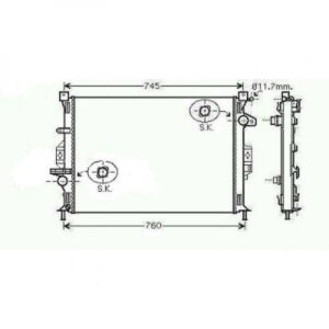 Radiateur Refroidissement Du Moteur 670 X 470 Pour Boite Manuelle De 2007 Jusqu'à la phase suivante - Pièces auto Maroc
