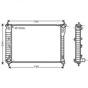 Radiateur Refroidissement Du Moteur 670 X 510 X 27 De 2006 Jusqu'à la phase suivante - Pièces auto Maroc