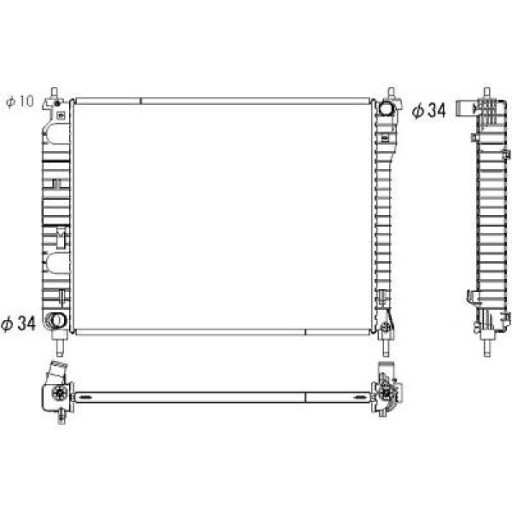 Radiateur Refroidissement Du Moteur 670 X 510 X 27 - Pièces auto Maroc
